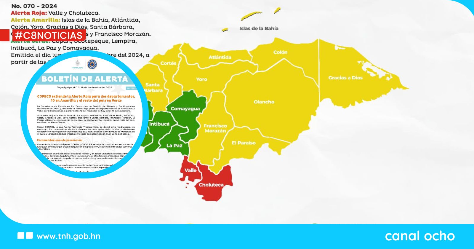 Copeco Extiende Alerta Roja Para Choluteca Y Valle Por Remanentes De La