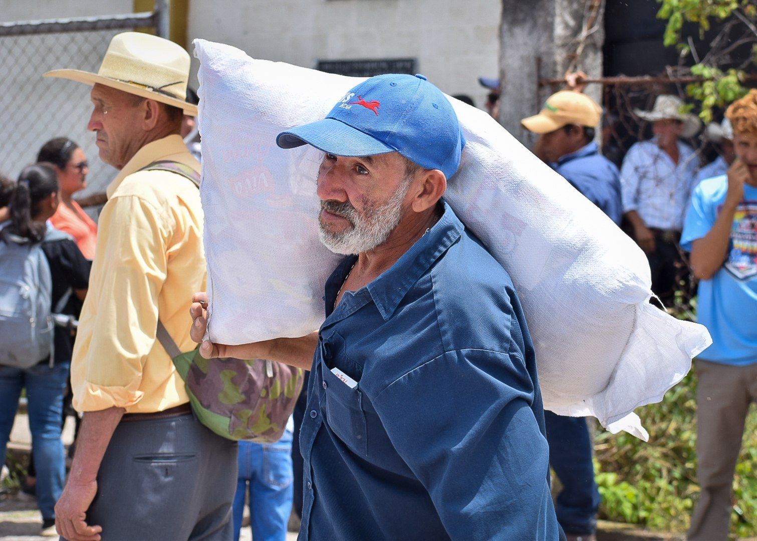 Sedesol ha sido una de las secretarías que ha provisto sacos de alimento.
