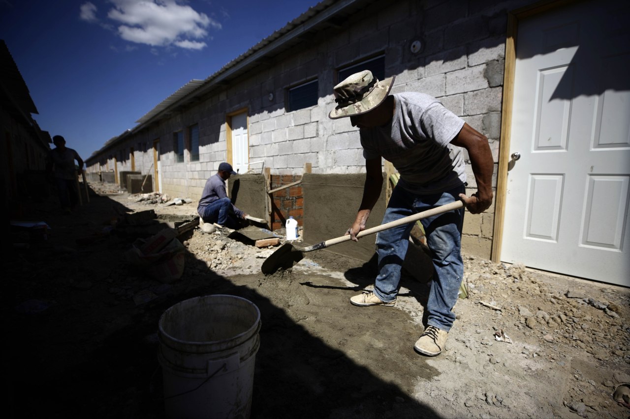 Albañiles trabajando