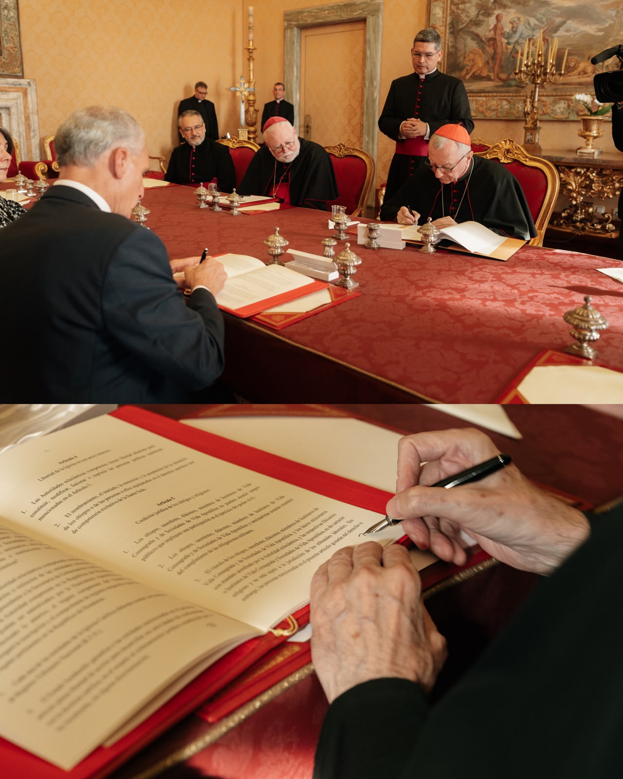 3.	El acuerdo contempla disposiciones sobre libertad religiosa y cooperación social.