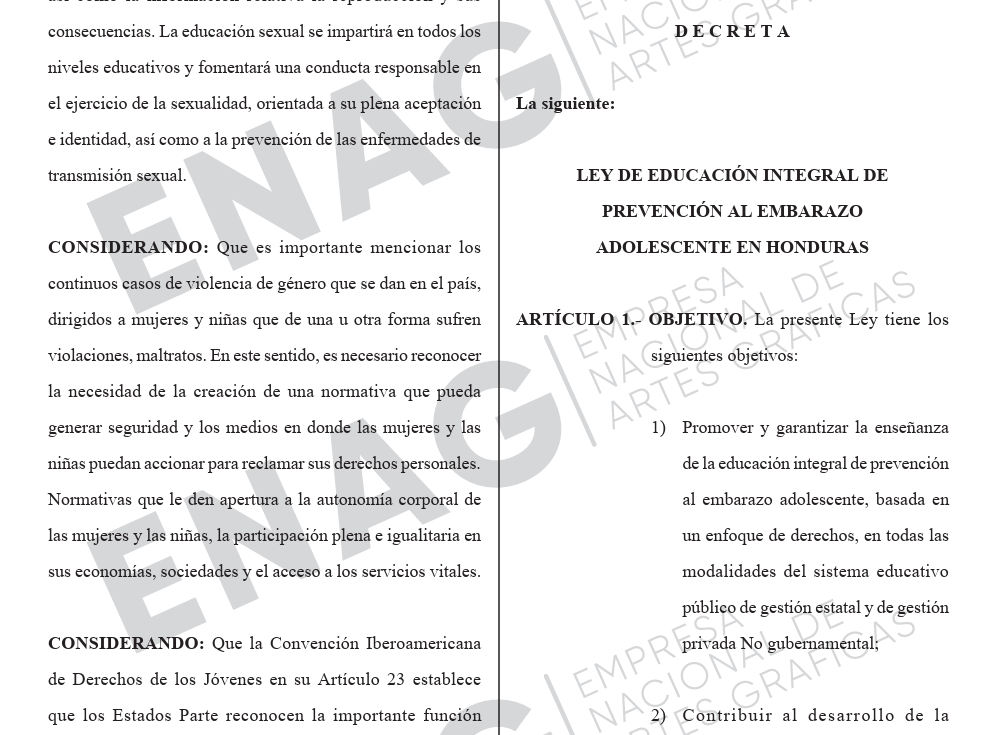Desde la ENAG, su director, Juan Manuel Gálvez, confirmó que la institución recibió el Decreto 08-2023 con las firmas correspondientes.