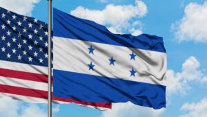 banderas de Estados Unidos y Honduras