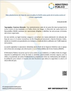 Desmantelan droga en Colón