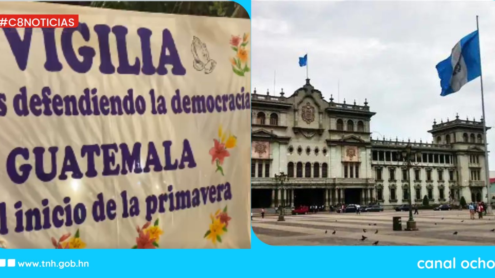Realizan vigilia en apoyo a investidura de Arévalo en Guatemala