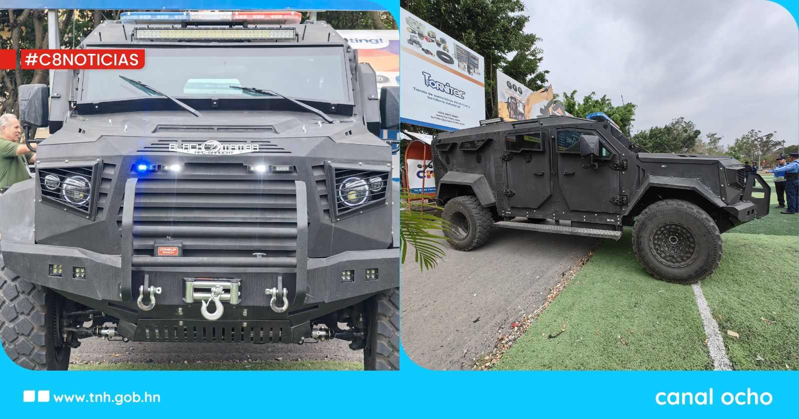 Secretaría de Seguridad entrega vehículo «Black Mamba» en Santa Rosa de Copán