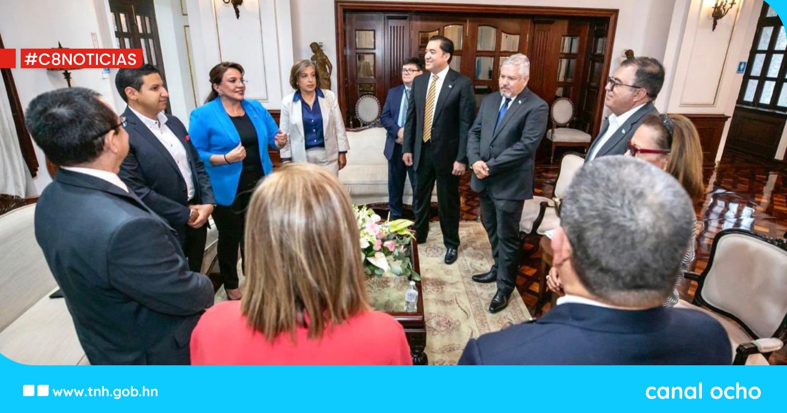 Mandataria Castro sostiene importante reunión con Anabel Gallardo, presidenta del Cohep