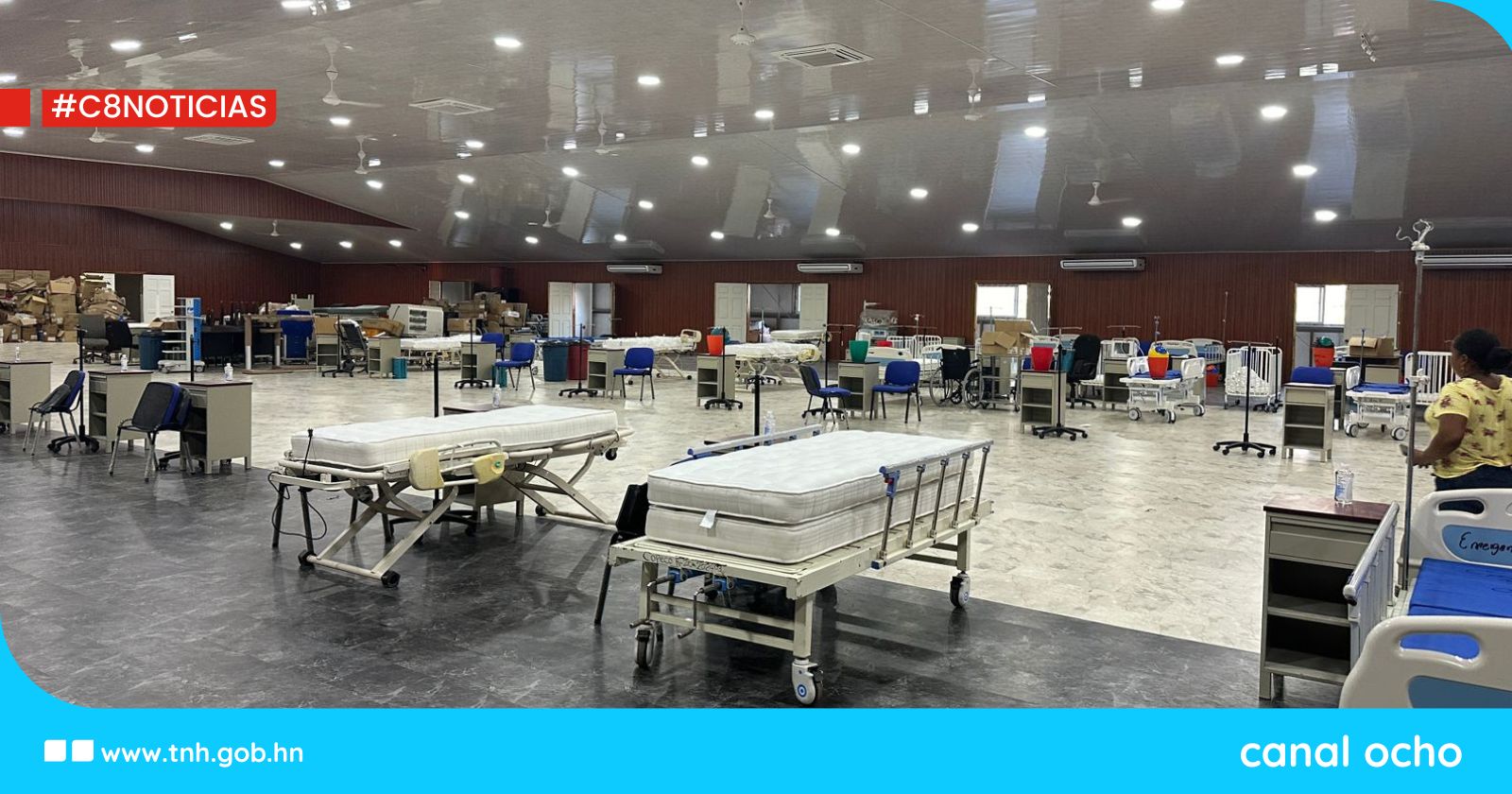 Casi listo espacio temporal de hospitalización en Roatán