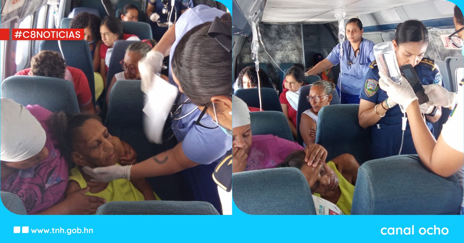 ¡Activada la Operación Ángel Guardián! Policía traslada a pacientes desde Roatán a Tegucigalpa