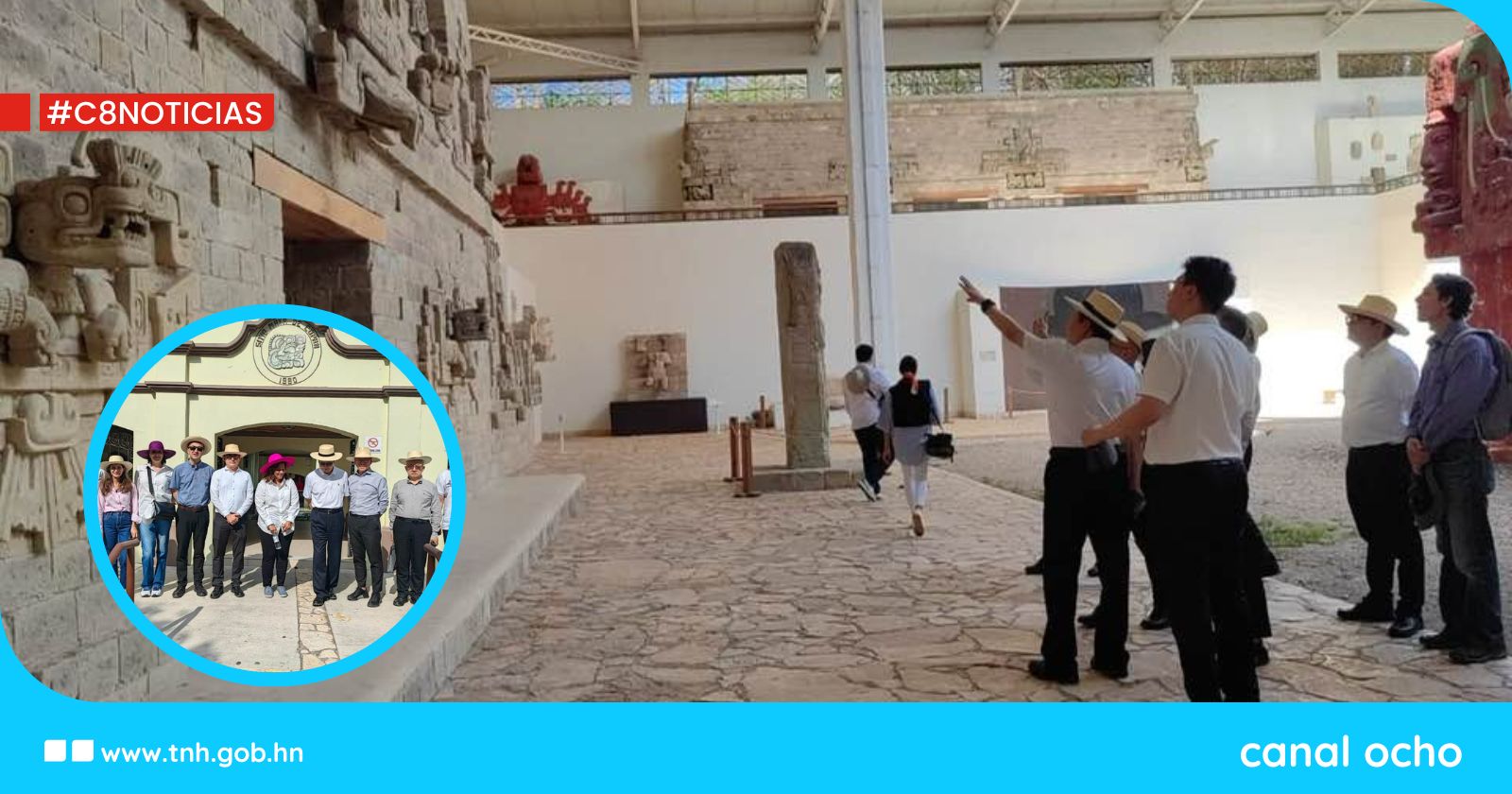 Funcionarios chinos visitan sitio arqueológico en Copán Ruinas
