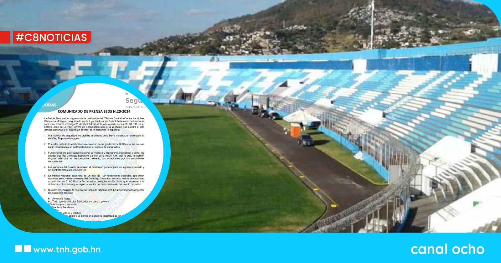 Barra del Motagua no podrá entrar al estadio para el clásico contra el Olimpia