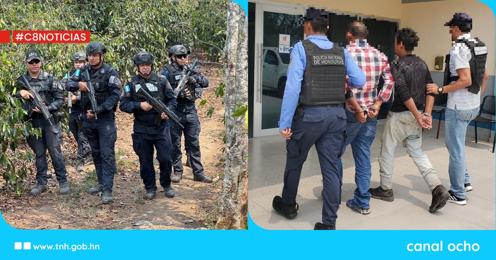 Arrestan a dos miembros de banda «Los Castañeda» por asesinar a funcionario policial en Comayagua