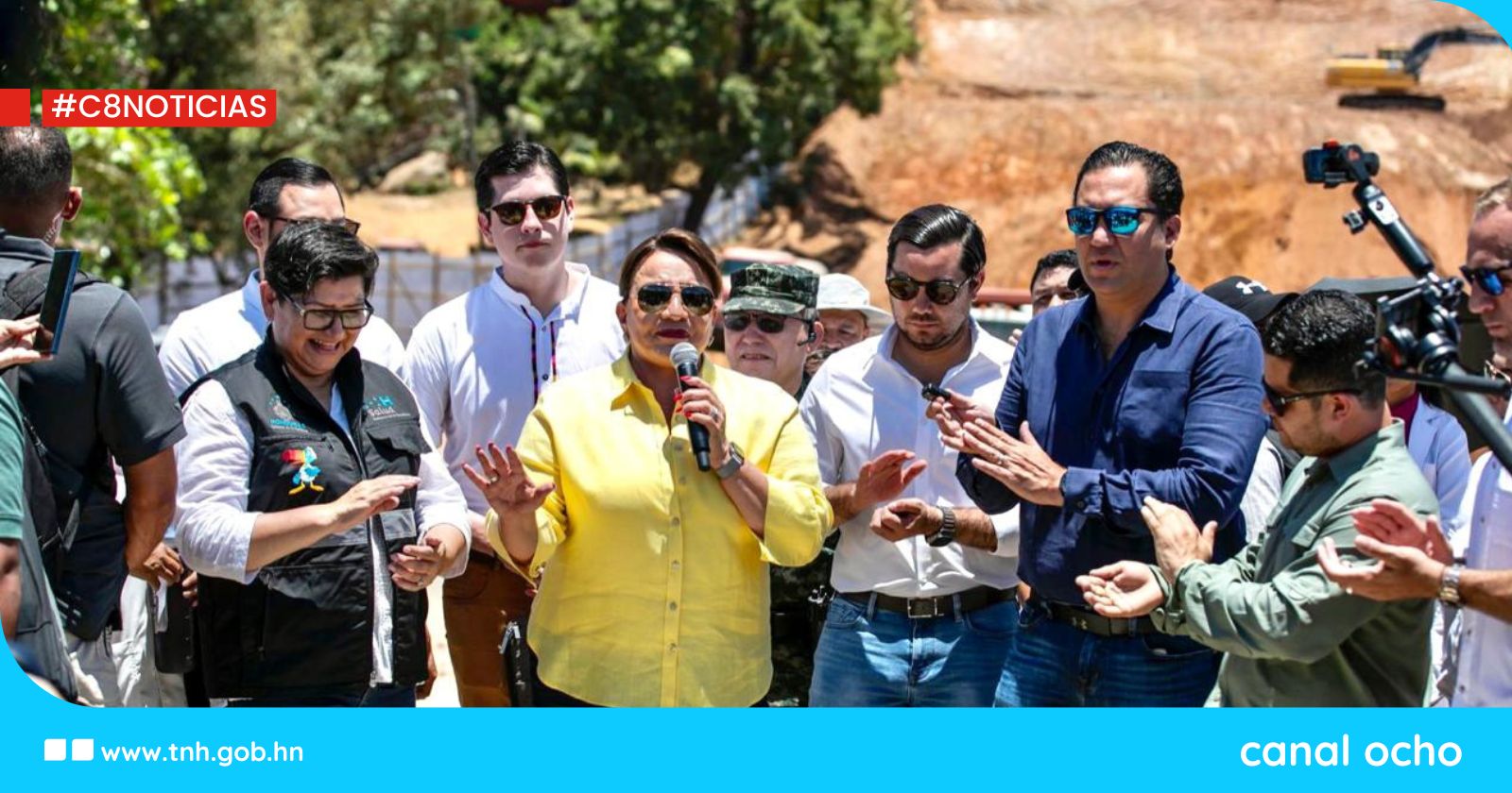 Presidenta Xiomara Castro supervisa construcción del Hospital de Roatán