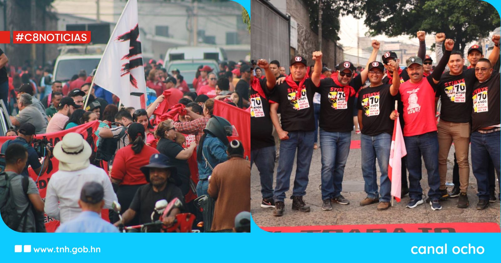 Hondureños se movilizan hoy para conmemorar el Día de la Lucha Trabajadora y Clase Obrera