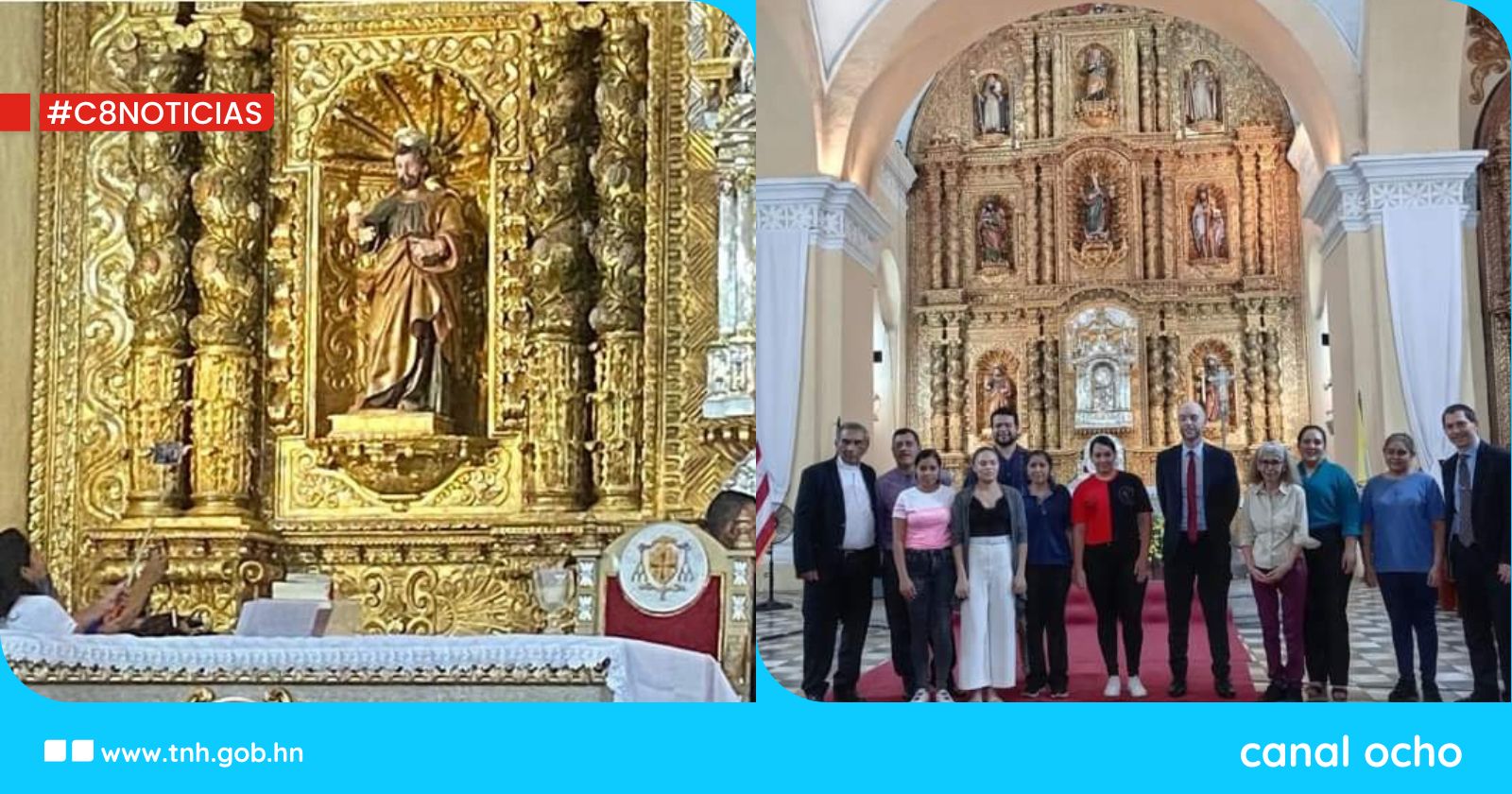 IHAH finaliza restauración del retablo mayor de la catedral de Comayagua