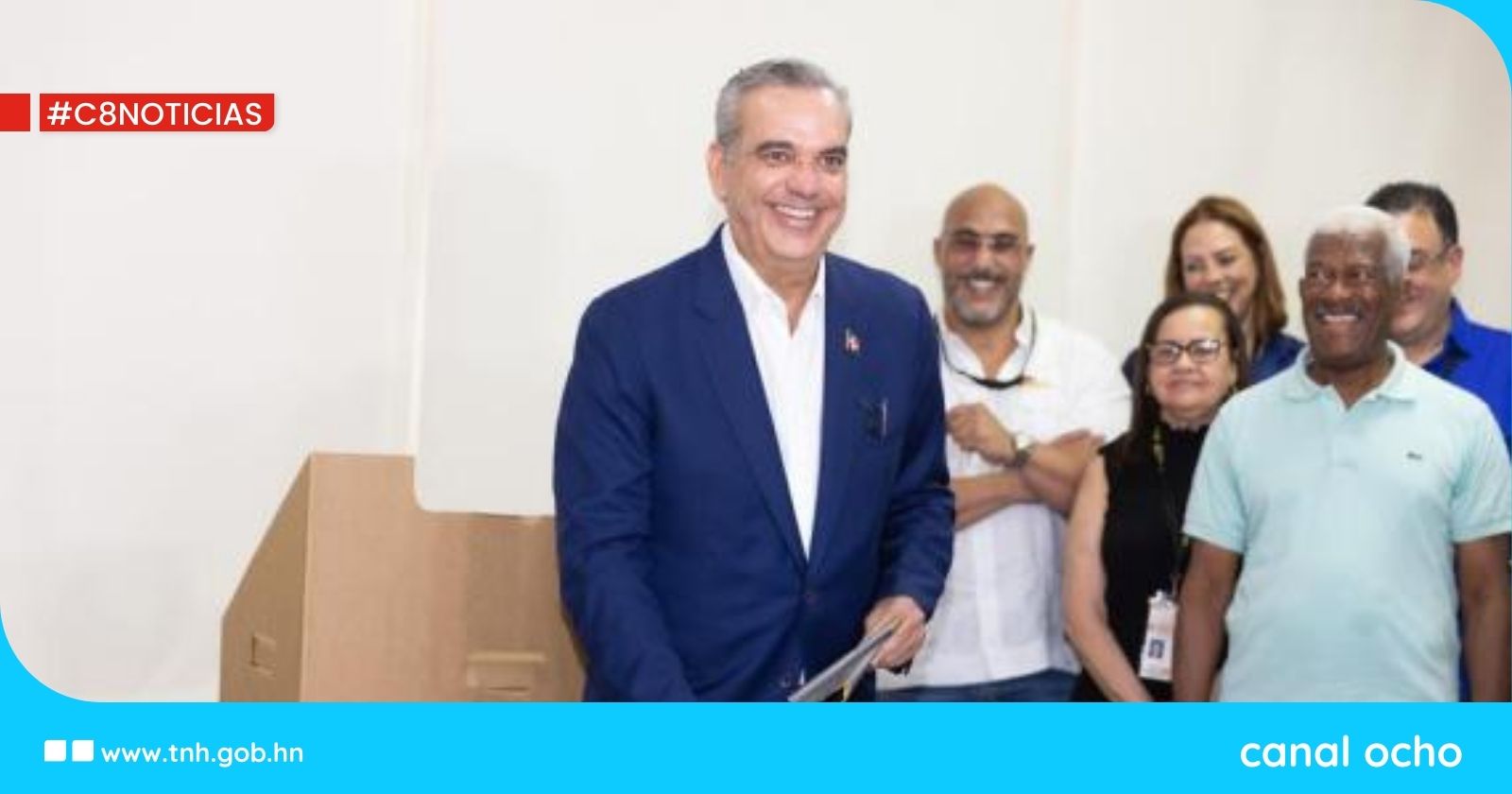 Abinader declara triunfo virtual en elección presidencial de República Dominicana