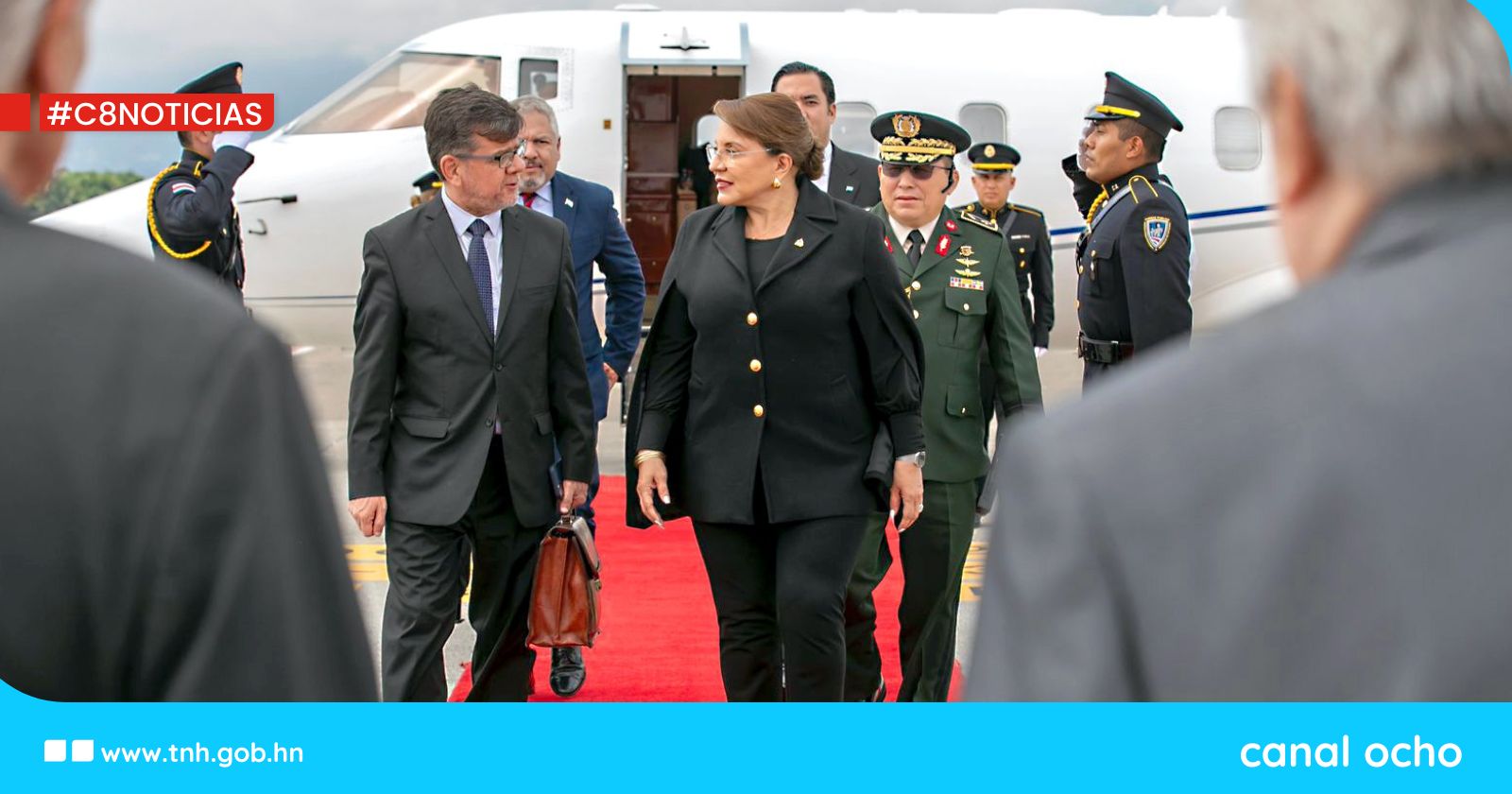 Presidenta Castro arriba a Costa Rica para sostener reunión bilateral con Rodrigo Chaves