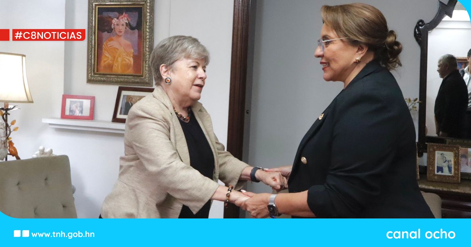 Presidenta Xiomara Castro aborda agenda en común con la canciller mexicana Alicia Barcena