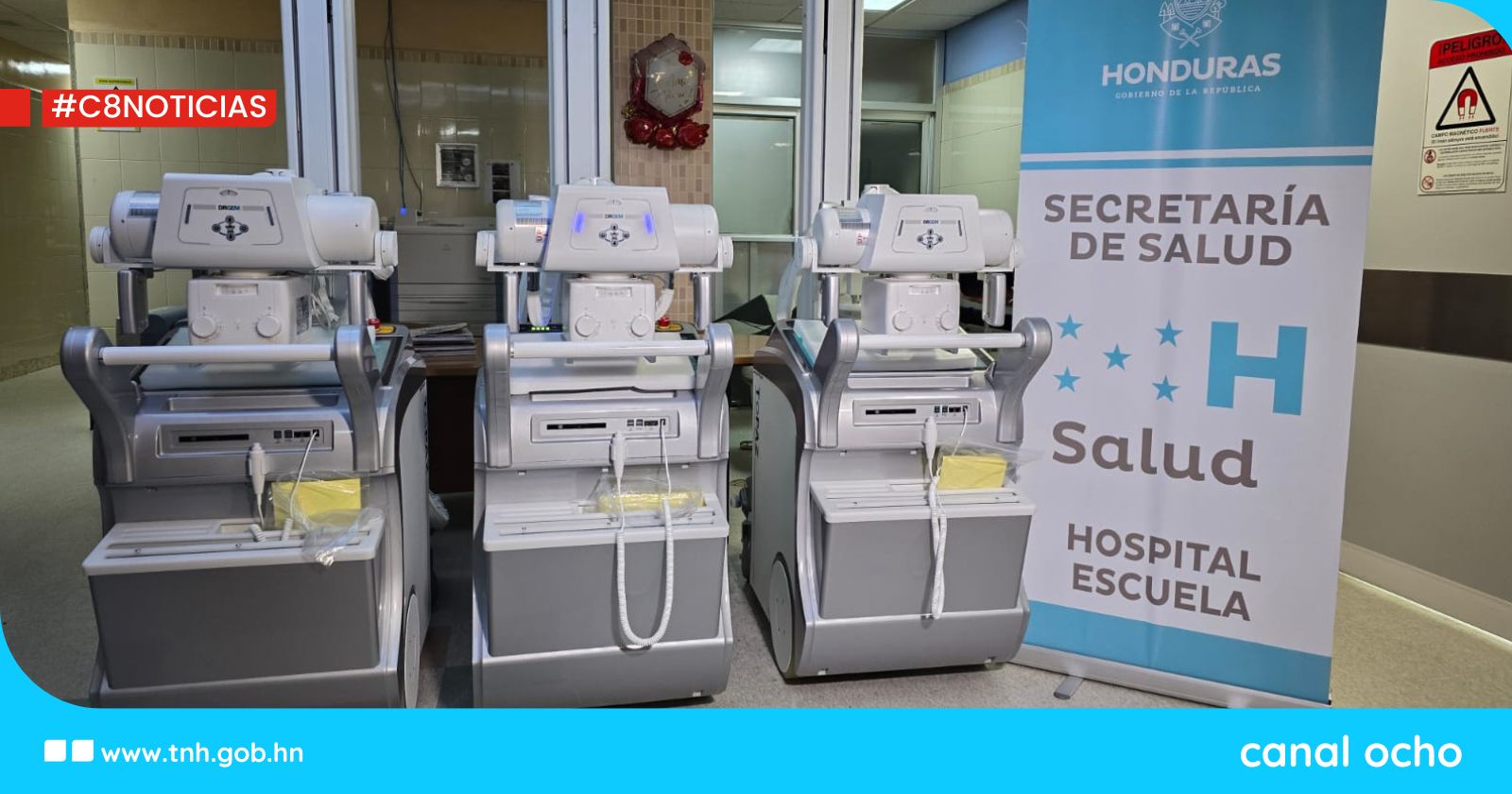 Hospital Escuela recibe máquinas de rayos X portátil