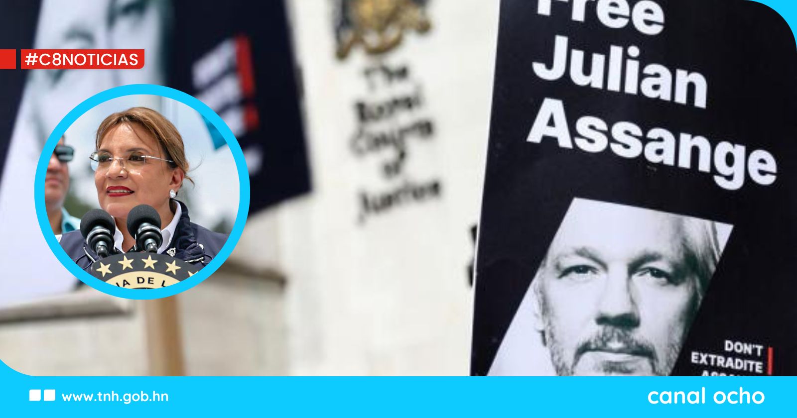 Liberación de Assange es reconocimiento a lucha global por la información y la verdad, dice presidenta hondureña