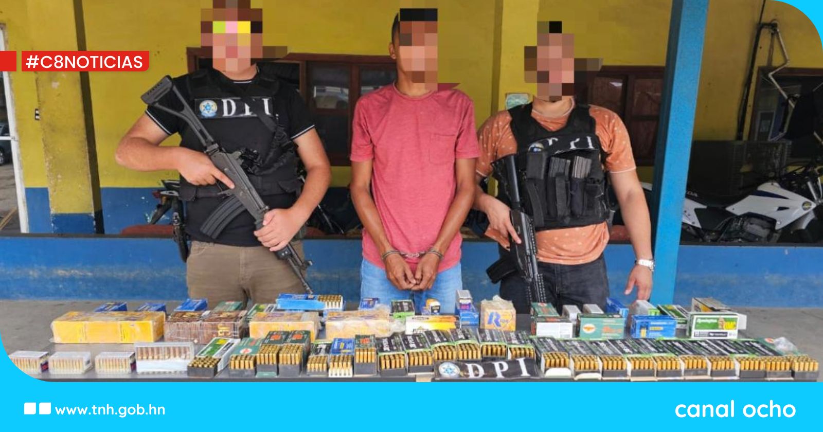 Arrestan a hondureño mientras distribuía más de mil proyectiles en Colón