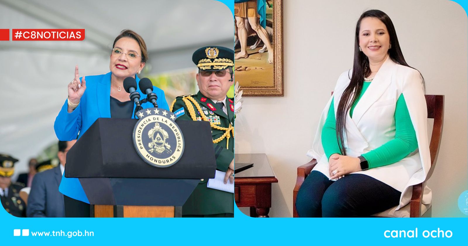 Mandataria Castro anuncia nombramiento de Sarahí Cerna como nueva secretaria de la Presidencia