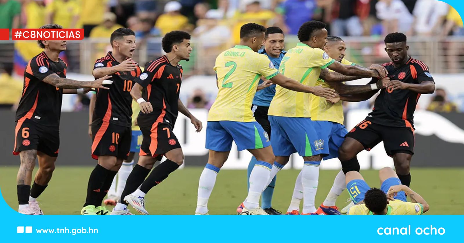 Colombia y Brasil avanzaron a cuartos de final de la Copa América 2024