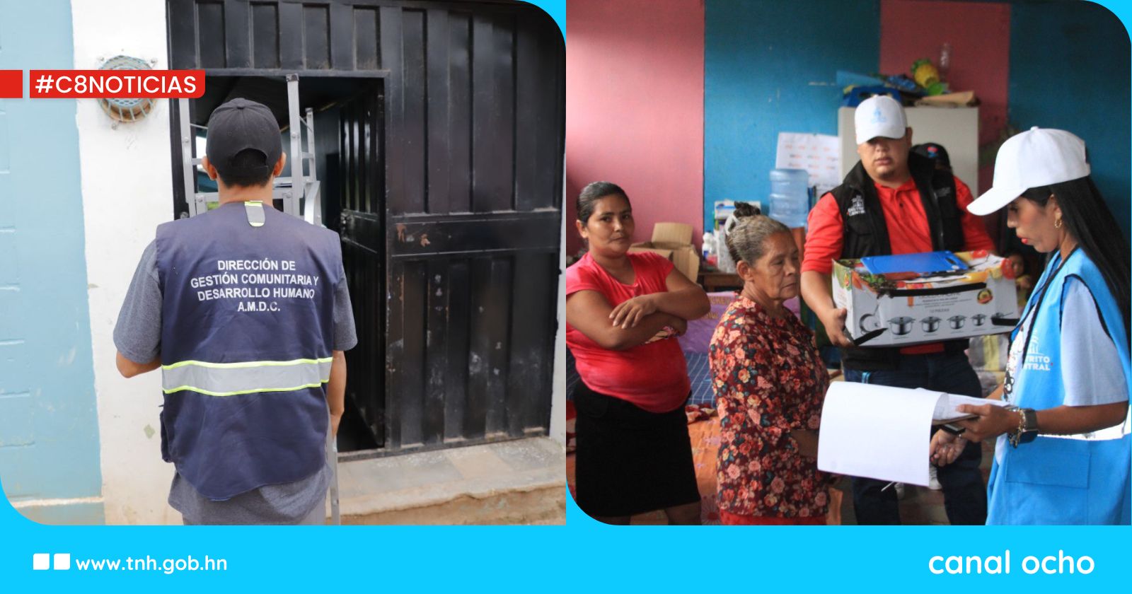 AMDC entrega insumos a afectados por derrumbe de colonia Villa Nueva