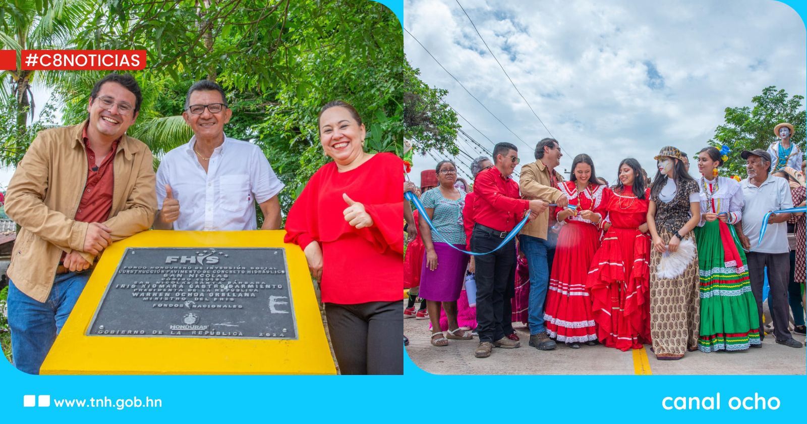 Gobierno entrega cinco proyectos a pobladores de San Nicolás, Santa Bárbara