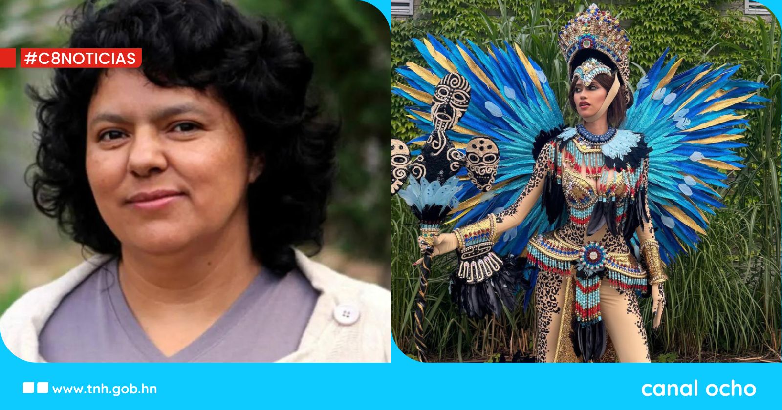 Miss Supranational hondureña rinde homenaje a Berta Cáceres