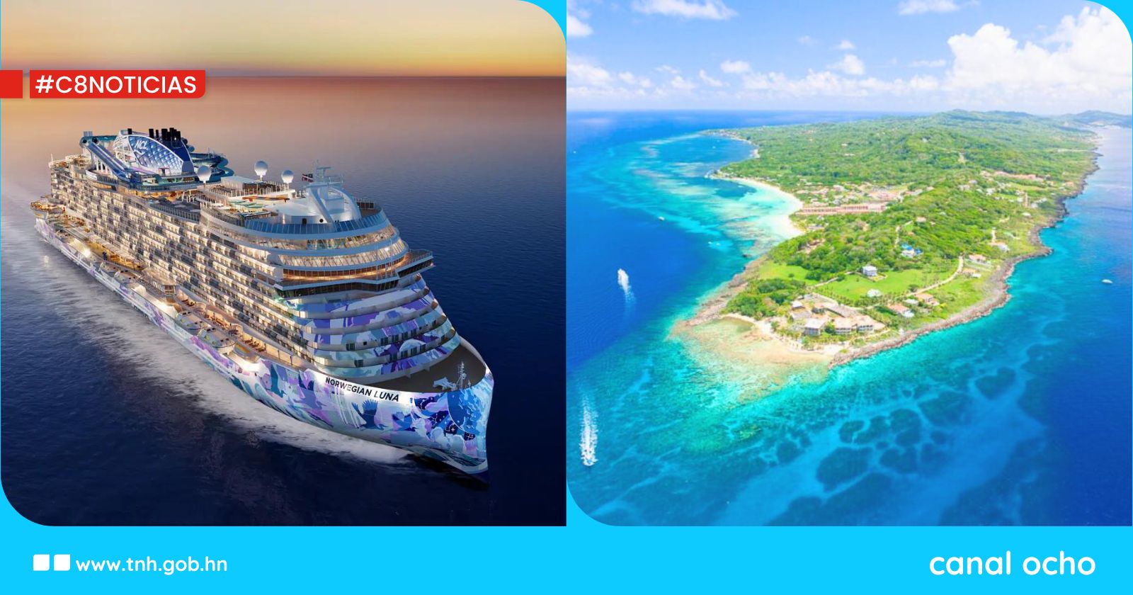 Nuevo crucero de Norwegian debutará en 2026 con paradas en Roatán