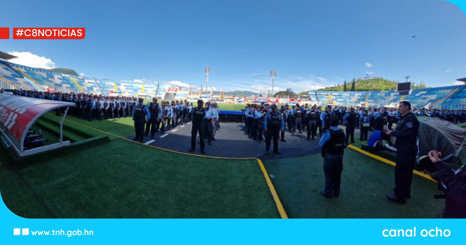 More than 1,000 police officers were protected in the Honduras vs. Jamaica match