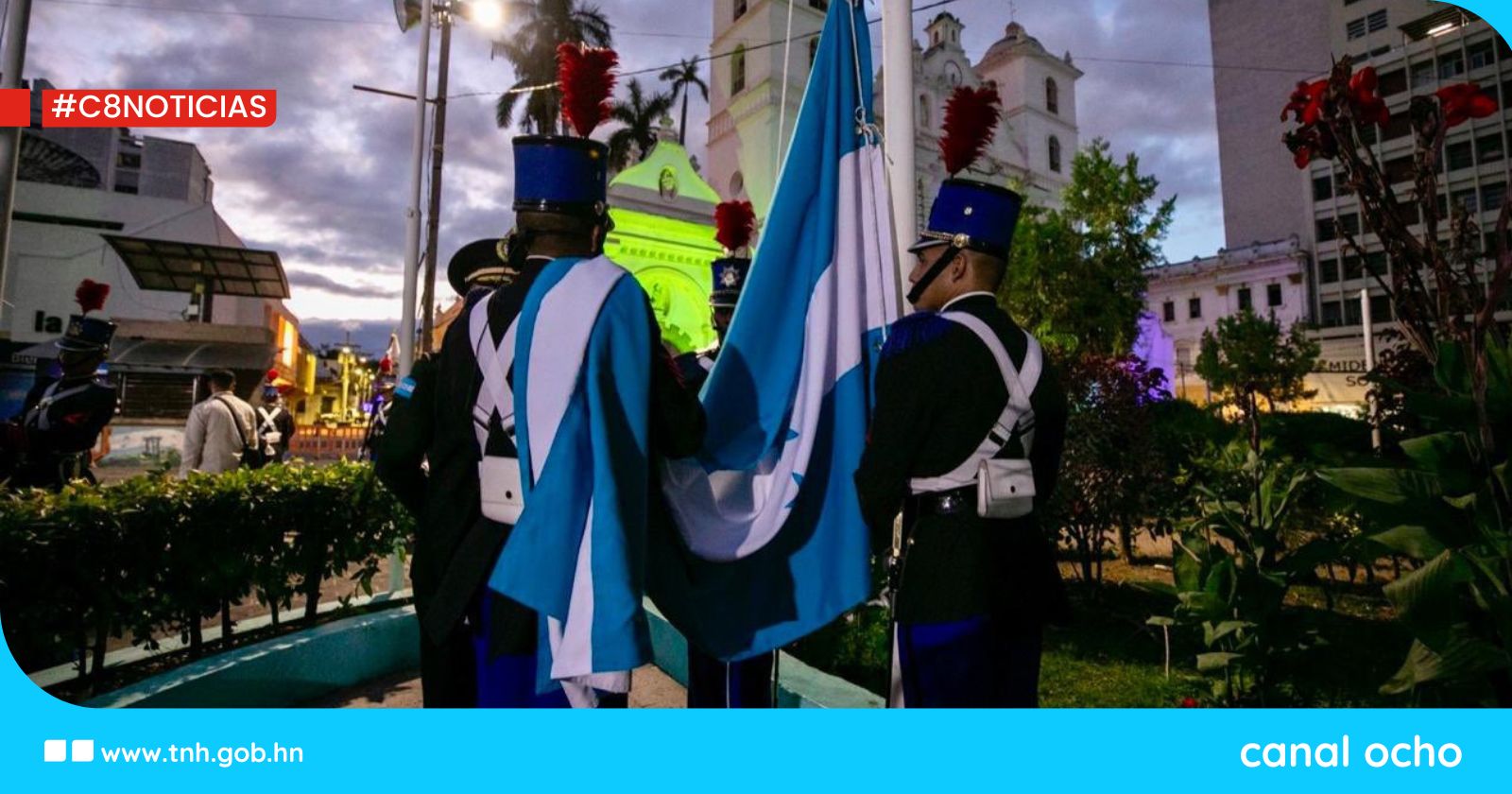 Con izada del Pabellón Nacional da inicio al 203 aniversario de independencia