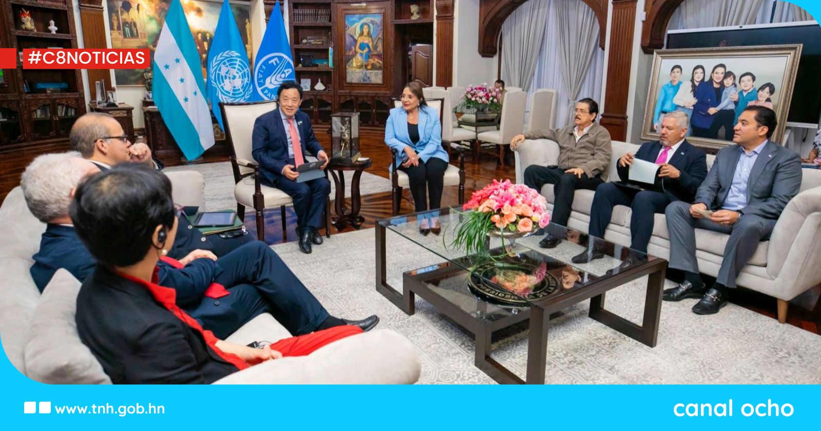 Presidenta Xiomara Castro dialoga con el director de la FAO sobre seguridad alimentaria