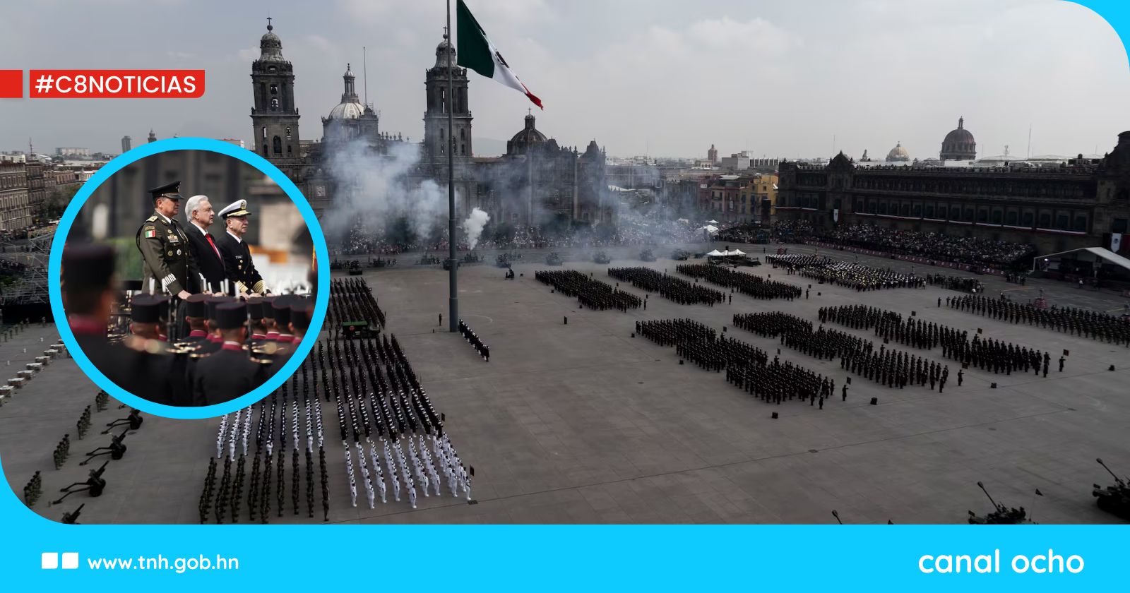 México celebra con gran desfile militar su independencia