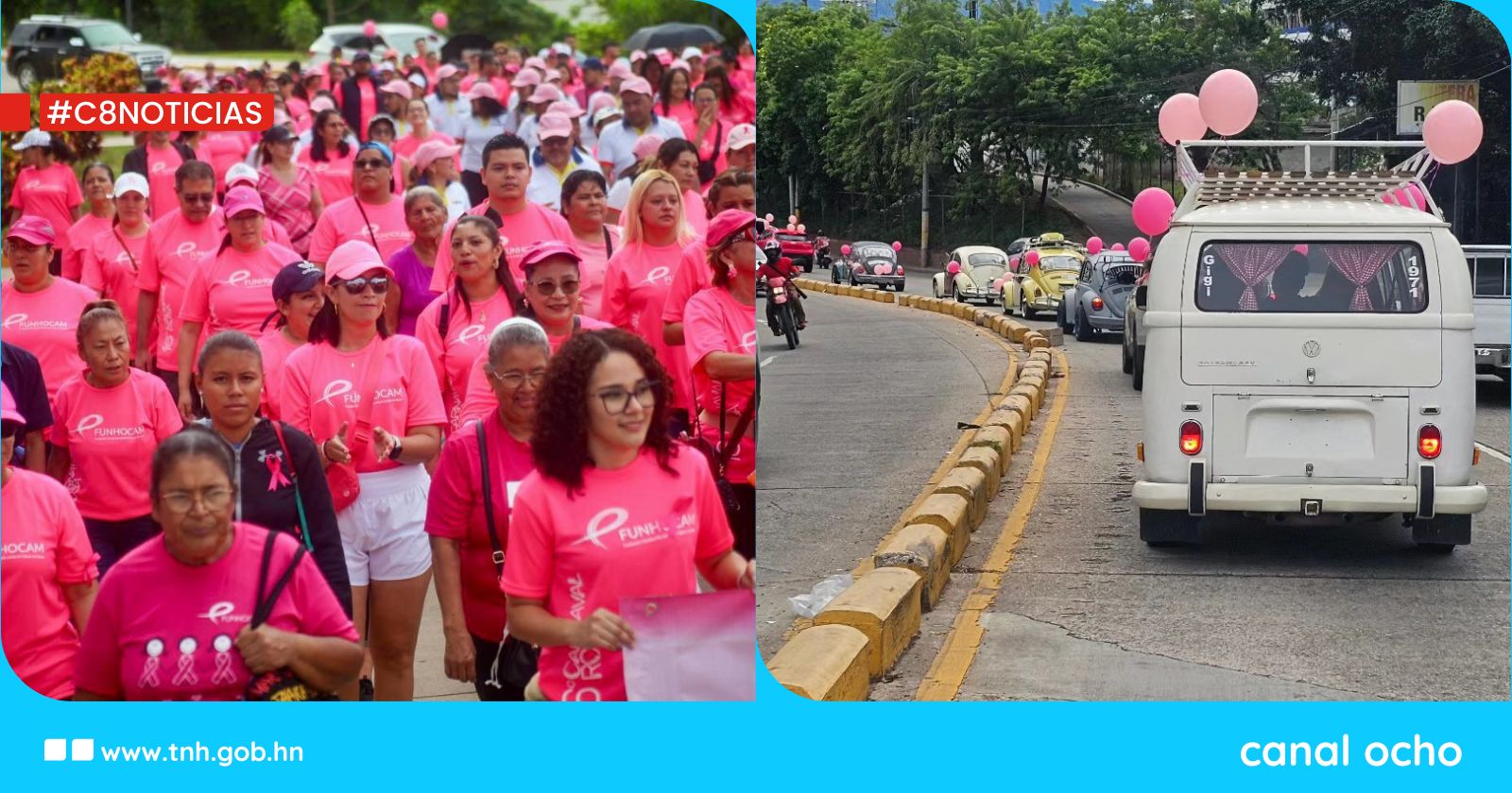 Marcha en Tegucigalpa sensibiliza sobre la detección temprana del cáncer de mama