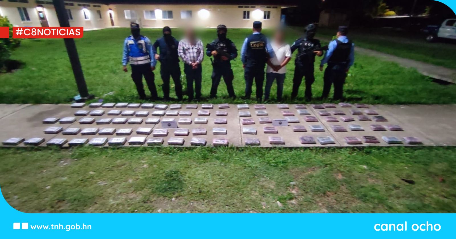 Decomisan 93 kilos de cocaína y detienen a dos individuos en El Progreso