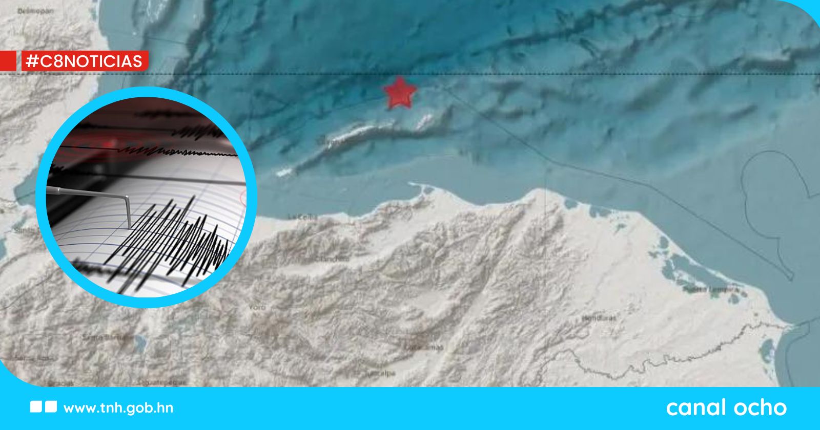 Copeco registra sismo de magnitud 4.4 cerca de Roatán