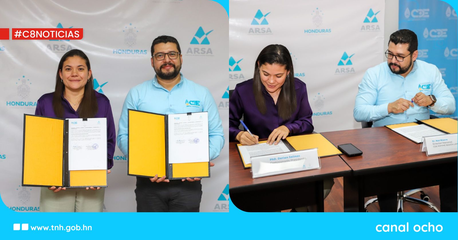 ARSA y CDE Mipyme Región Lempa firman convenio de apoyo interinstitucional