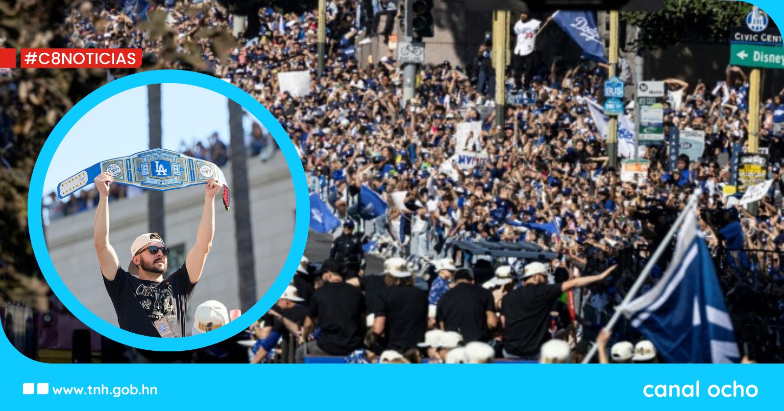 Los Ángeles celebra el primer desfile de los Dodgers en 36 años tras conquistar la Serie Mundial