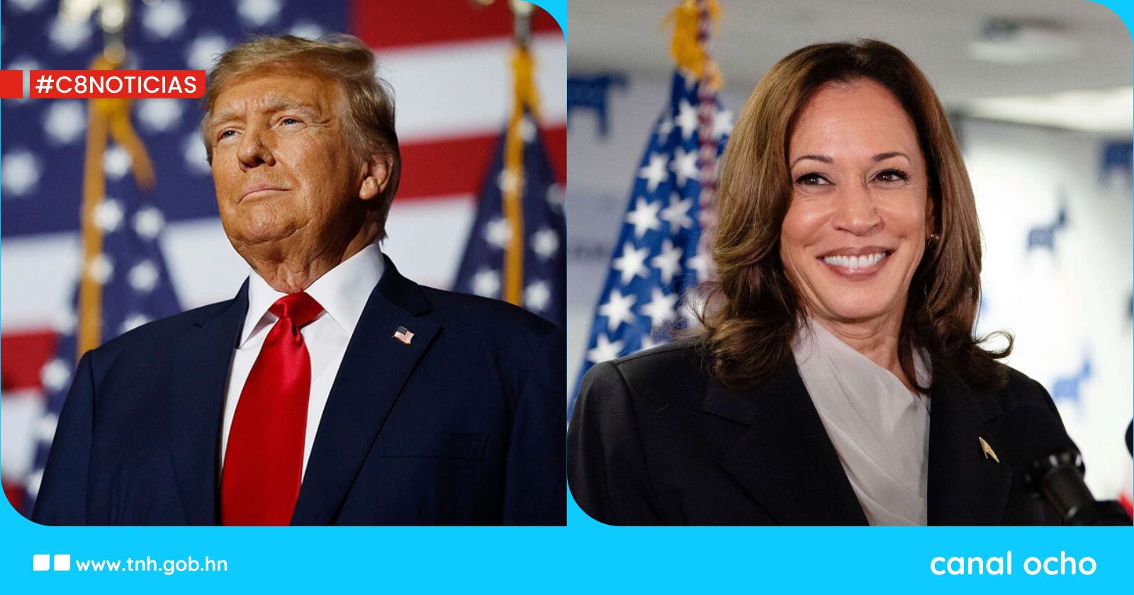 Kamala Harris y Donald Trump inician la contienda por los compromisarios en estados clave