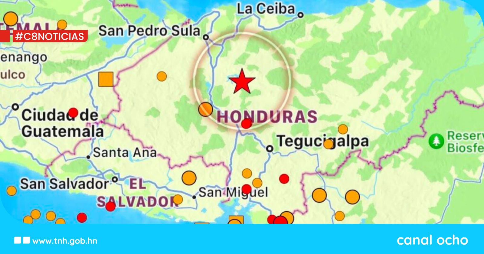 Honduras registra 169 sismos en 2024, 24 de ellos en octubre