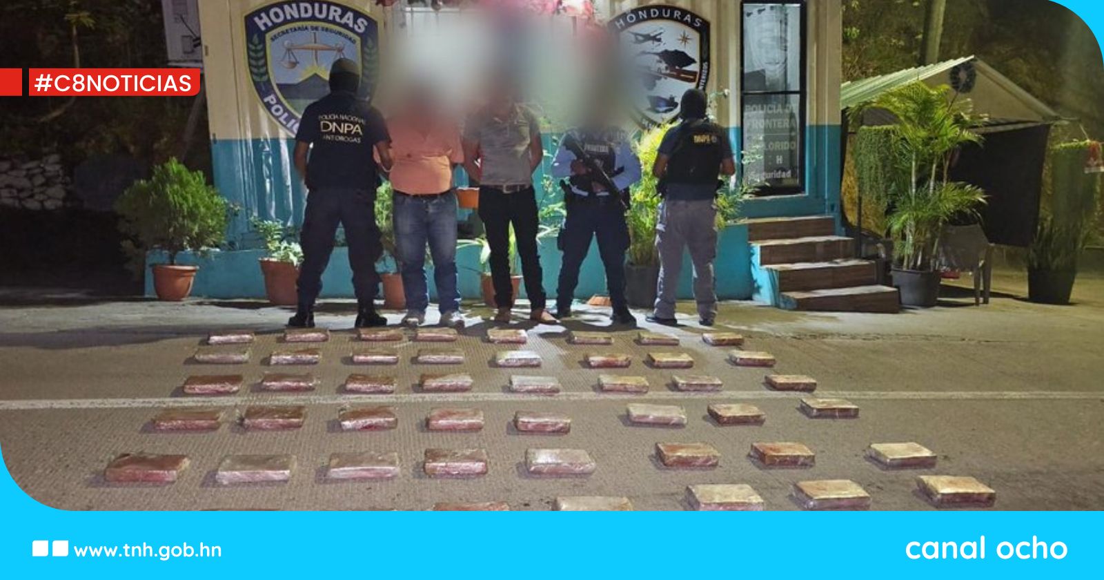 Policía Nacional decomisa más de 700 kilos de cocaína en diversas operaciones en Colón y Copán