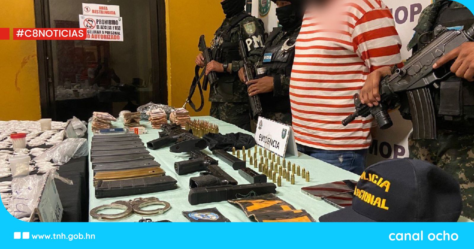 Fiscales con efectivos de la PMOP decomisan droga, armas de fuego, municiones y droga