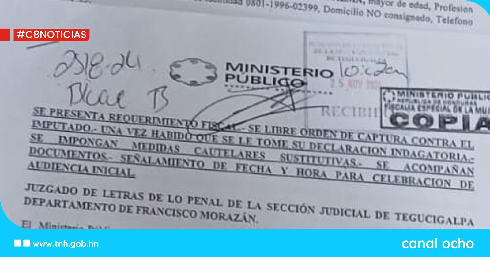 Fiscalía de Protección a la Mujer presenta 33 requerimientos fiscales en Tegucigalpa