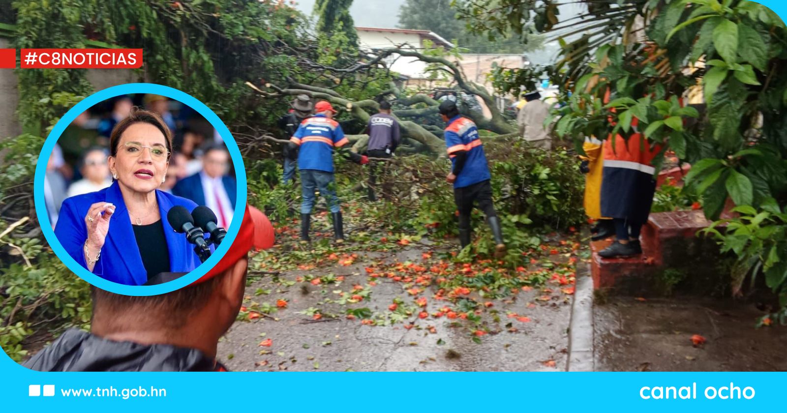 Presidenta Xiomara Castro prioriza protección de damnificados afectados por tormenta tropical