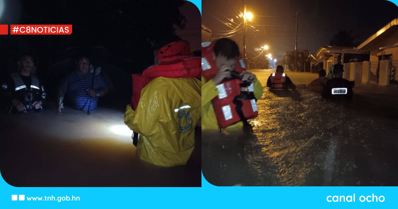 Fuerza Naval realiza labores de ayuda a personas afectadas por las lluvias