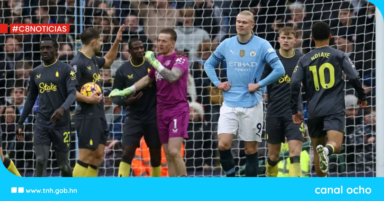 Manchester City tropieza de nuevo y empata 1-1 ante el Everton