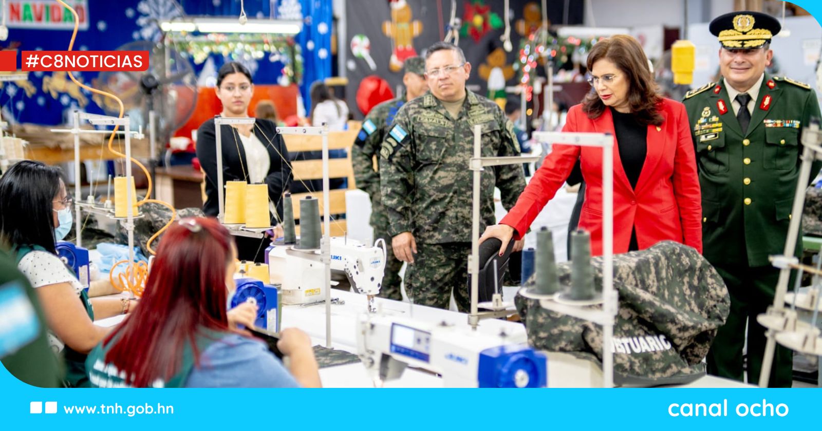 Ministra de Defensa Rixi Moncada visita la Industria Militar de las FF. AA.