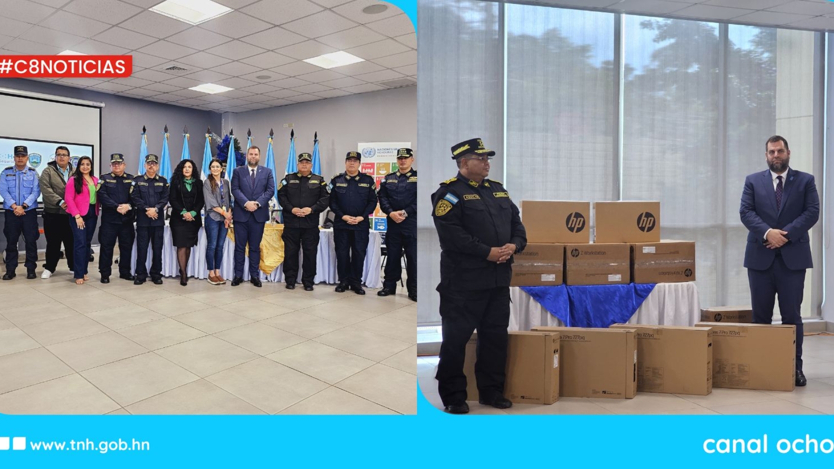 PNUD entrega equipo de cómputo para fortalecer las comunicaciones de la Policía