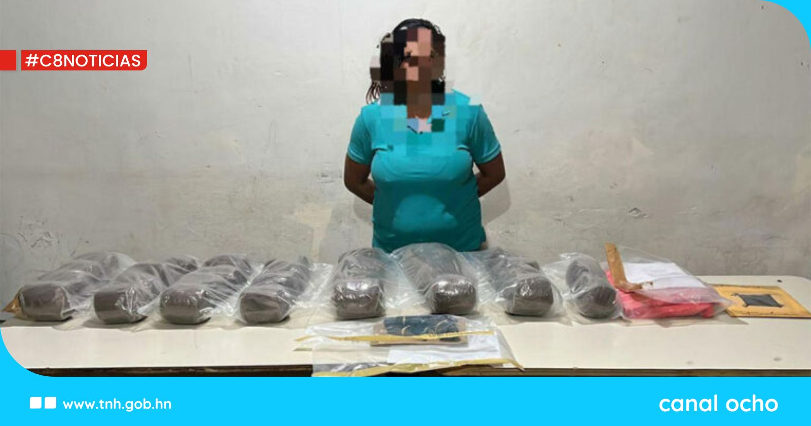 DPI arresta a mujer en posesión de supuesta marihuana valorada en L50 mil